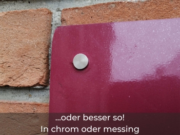 Schilderschrauben mit Abdeckkappen